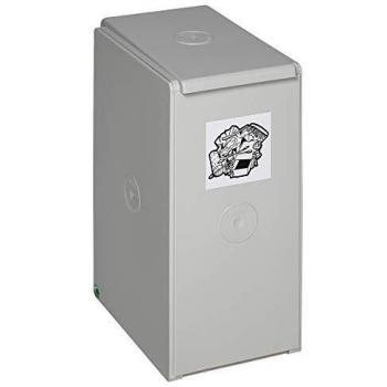 Recipiente de plástico para separación y recogida de residuos, 40 l, color gris claro