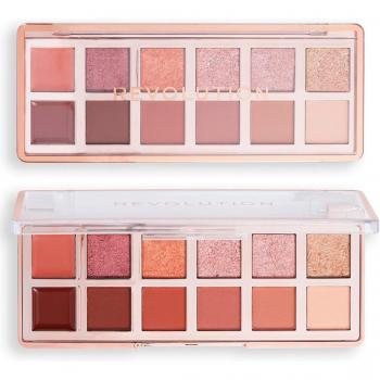 Revolution - Paleta de sombras The True Icon Bronze, 18 tonos mate y shimmer, fórmula altamente pigmentada, fácil de difuminar, ideal para looks diarios y de noche