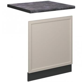 Panel Frontal Fame-Line, Grisbeige, 60 cm, Antracita, Accesorio para Lavavajillas Vicco