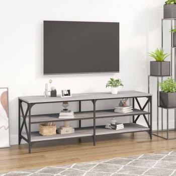 Mueble para TV de madera contrachapada gris Sonoma 140x40x50 cm, Mueble de salón, Mueble TV, Mesa de TV, Mueble tele