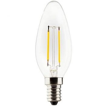 Lámpara LED de Filamento E14, 2.5W, 2700K, Ra90