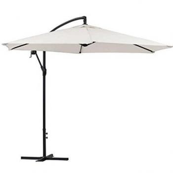 Parasol de jard&iacute;n ex&eacute;ntrico en aluminio ILIOS Circular &Oslash; 3 m Crudo