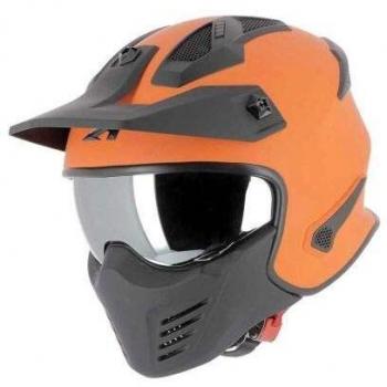 Astone Helmets Elektron - Casco jet jet 4 en 1, casco jet homologado, carcasa de policarbonato, color naranja M
