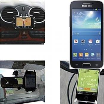 soporte para coche y para mesa etc. para Samsung Galaxy Core LTE, negro araña. montaje de la salida aire, espejo retrovisor, bicicletas, etc. Trípode - K-S-Trade