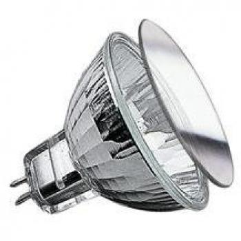 Low-voltage halogen reflector lamp, security 40 W GU5.3, silver