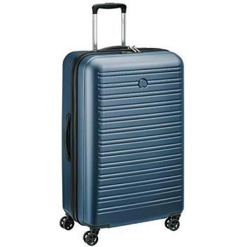 Delsey Segur 2.0 4-Wheel Hard Trolley Suitcase - 78 cm, Blue, XL Capacity (105L)