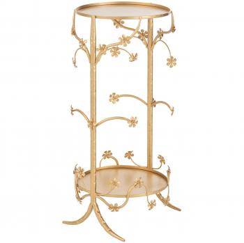 Mesa auxiliar Jamilla con motivo floral de 30 cm