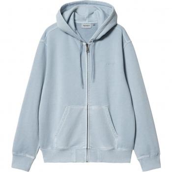 Carhartt WIP Men's Hooded Duster Script Jacket - Misty Sky - Size S