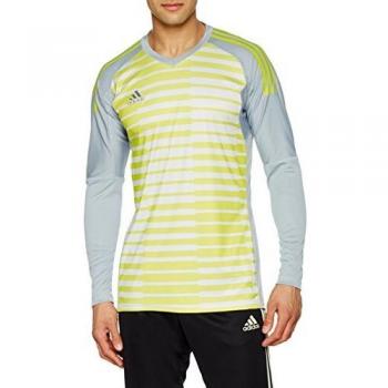 adidas Men Adipro 18 Goalkeeper Jersey Long Sleeve Goalkeeper Shirt, Men, AdiPro 18 Goalkeeper Jersey Longsleeve, Light Grey/Grey One F17/Semi Solar Yellow, M