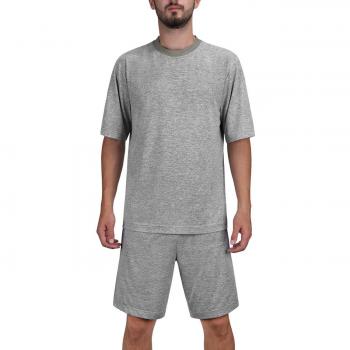 DISHANG Pijamas Cortos de Mangas y Pantalones para Hombres Suaves Ligeros Ropa de Dormir Deportiva Elástica Stretch Lounge