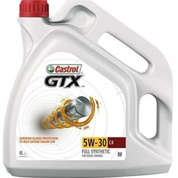 Aceite de motor CASTROL GTX 5W30 C4 4L, aceite sintético, viscosidad 5W30, cumple con la norma C4, capacidad de 4 litros