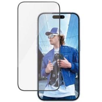 Protector de Pantalla PanzerGlass Ultra-Wide Fit Antibacteriano para iPhone 15/16