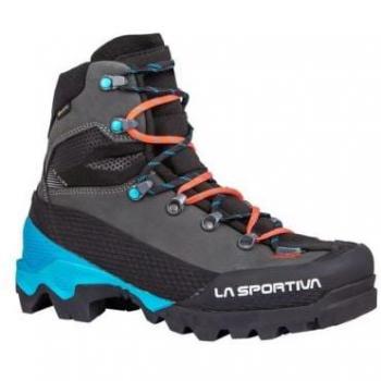 La Sportiva Aequilibrium LT Gore-Tex Botas de Senderismo para Mujer (Black/Hibiscus)