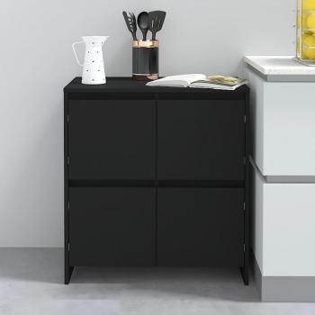 Aparador negro de aglomerado 70x41x75 cm