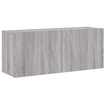 Mueble TV Multimedia Estante Aparador Sonoma 100x30x41 cm Gris