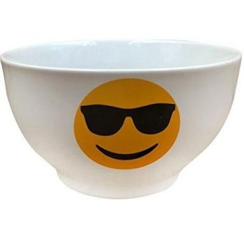 Emoticonworld Q2146 Bol, Porcelana, Blanco, 14 cm