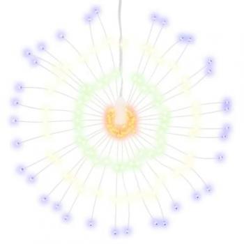 Luces de Navidad de Estrellas 140 LED Adornos Navideños (2 unidades) 17 cm Color Azul, Blanco cálido, Blanco frío y más