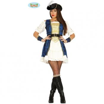 Disfraz de Pirata Deluxe para Mujer - Lujo, Talla S (36-38)