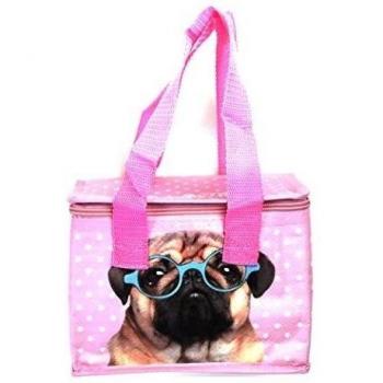 Fish Around Bolsa de almuerzo tejida - Jack Evans Pink Pug