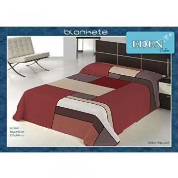 EXP-TRADING Manta Tacto Terciopelo 105 cm Beige Tierra