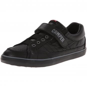 CAMPER Pursuit - Black Smooth Leather Sneakers, Size 33