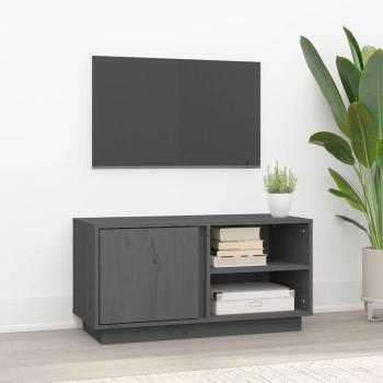 Mueble de TV madera maciza de pino gris 80x35x40,5 cm vidaXL