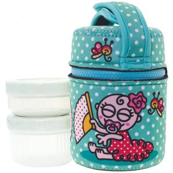 Laken Termo del Acero Inoxidable Frasco de Alimentos 1 Liter + 2 PP Envases Katuki Saguyaki