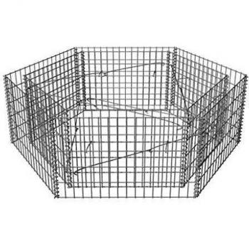 vidaXL Arriate Hexagonal de Gaviones 160x140x50 cm Contenedor Malla Metálica