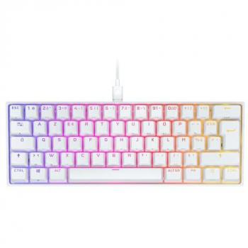 Teclado Mecánico Corsair K65 Mini 60% RGB Blanco con Interruptores Cherry MX Red