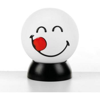 Lámpara de mesa infantil SMILEY Plástico Blanco Tounge Globe