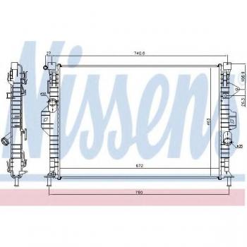 Radiador de Refrigeración del Motor Nissens 69253