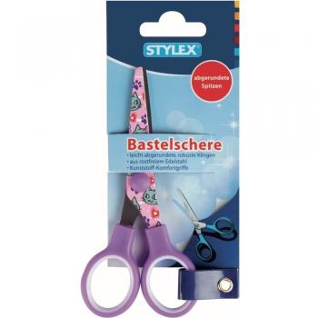 Stylex 42716 Diseño Tijeras de manualidades, acero inoxidable, Violeta, 17 x 8.5 x 0,9 cm