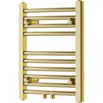 Radiador secatoallas eléctrico de agua caliente 141W 50x40x4,4cm Dorado