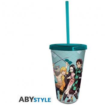 Vaso con Pajita Kimetsu no Yaiba 470ml