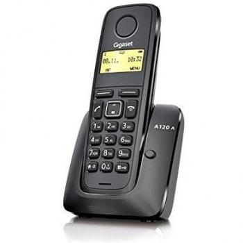 Gigaset A120C - Teléfono fijo, contestador, color negro