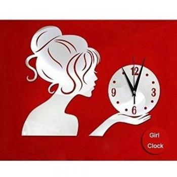 weian Chica Relojes Espejo aufkleberwandauf adhesivo Salón Reloj de pared Reloj de pared creativos Mode Elevaciones Espejo Relojes