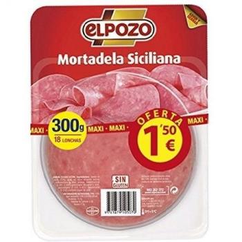 Elpozo - Mortadela Siciliana, Lonchas, 300 g