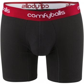 Comfyballs - Bóxeres largos de algodón para hombres , hombre, 147942, negro y rojo, Large/Size 32-34