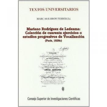 Mariano Rodríguez de Ledesma: colección de cuarenta ejercicios o estudios progresivos de vocalización