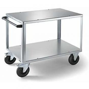 Carro de Montaje Eurokraft Pro 480716 - Capacidad 500 kg, 2 Camas con Cubierta y Superficies de Acero Galvanizado (1050 x 700 mm)