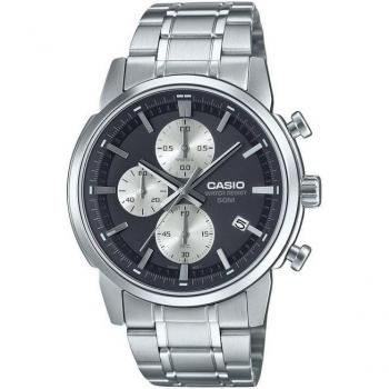 Reloj de pulsera CASIO Standard Analog Chronograph Acero Inoxidable Esfera Negra Cuarzo MTP-E510D-1A2V para Hombre