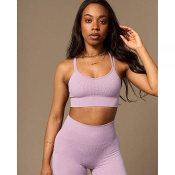 Believe Athletics - Top de mujer Earth sin costuras y tejido reciclado, soporte medio-alto, color rosa, talla XS-S