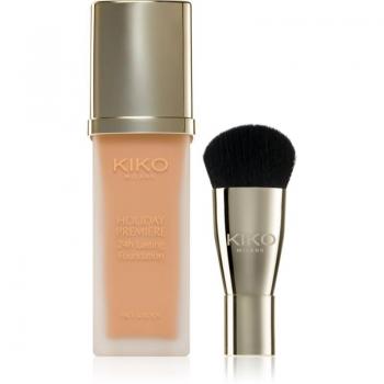 KIKO Milano Holiday Première 24H Lasting Foundation Liquid Waterproof Foundation with Brush Shade 06 Caramel 28 ml