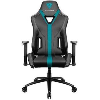 ThunderX3 YC3, Silla Gaming Ergonómica, Tecnología AIR, Respaldo Ajustable, Cyan