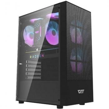 Caja de torre Darkflash A290 ATX/ITX/Mini-ATX con 3 ventiladores RGB y panel de cristal templado negra