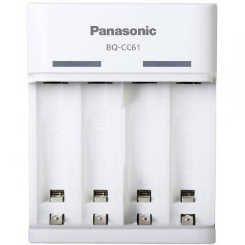 Cargador USB Panasonic Eneloop BQ-CC61 para 2 o 4 Pilas Recargables AA/AAA con 6 Funciones de Seguridad