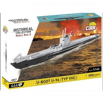 COBI-4847 Juego de Construcción del Submarino Alemán U-Boot U-96 (Typ VIIC) - Set de Bloques de Construcción de la Segunda Guerra Mundial para Niños y Adultos