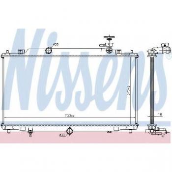 Radiador de refrigeración del motor NISSENS 68539