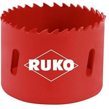 Ruko 106051 Corona perforadora HSS bimetal, dentado variable, Negro, 51 mm