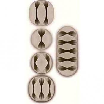 Set de Organización de Cables Goobay, Blanco, 5 Piezas, Desmontable